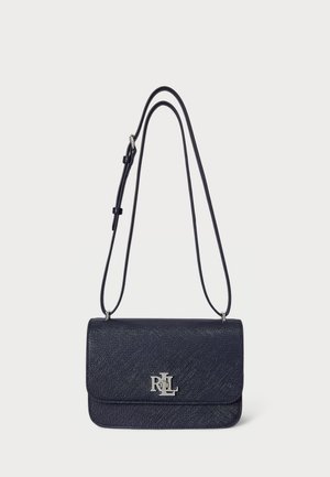 Lauren Ralph Lauren CROSSHATCH LEATHER MEDIUM SOPHEE BAG - Schoudertas - navy