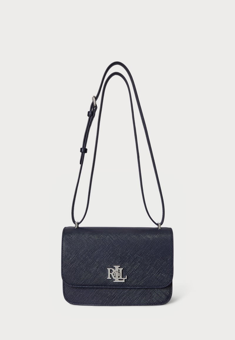 Lauren Ralph Lauren CROSSHATCH LEATHER MEDIUM SOPHEE BAG - Mala a tiracolo - navy