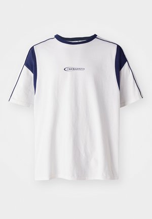 iets frans... PIPED PANEL TEE UNISEX - Apdrukāts T-krekls - ecru