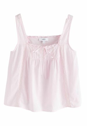 Next, REGULAR FIT - LACE RIBBON TRIM CAMI TOP - Top - light pink