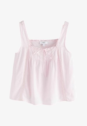 Next, REGULAR FIT - LACE RIBBON TRIM CAMI TOP - Top - light pink