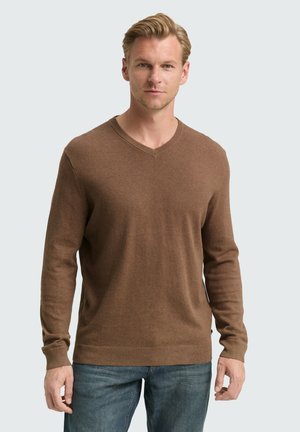 ANTEIL - Strickpullover - dark taupe melange