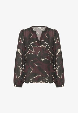 Kaffe BEATE AMBER - Bluse - windsor wine black flower