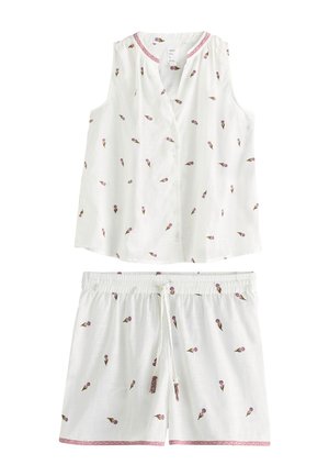 Next, SET - Nattøj sæt - white embroidered tulip
