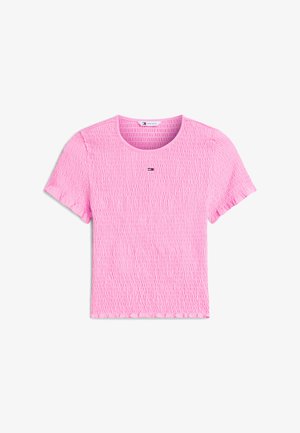 Tommy Jeans, TJW SLIM SMOCK TEE - T-paita - pink daisy