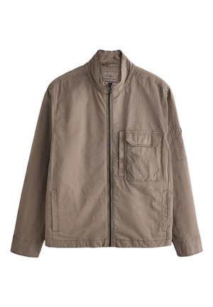Next, REGULAR FIT - ZIP THROUGH - Denimová bunda - beige