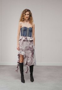 ROKH MIDI SKIRT RUFFLES - A-snit nederdel - purple