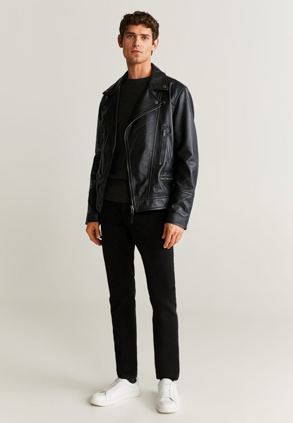 Mango PERFECT Leren jas black Zalando.nl Mango Leren jas noir Zalando.nl
