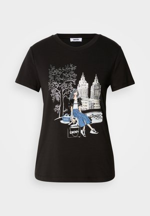 DKNY BOW BRIDGE CONVERSATIONAL  - Marškinėliai su spaudiniu - black