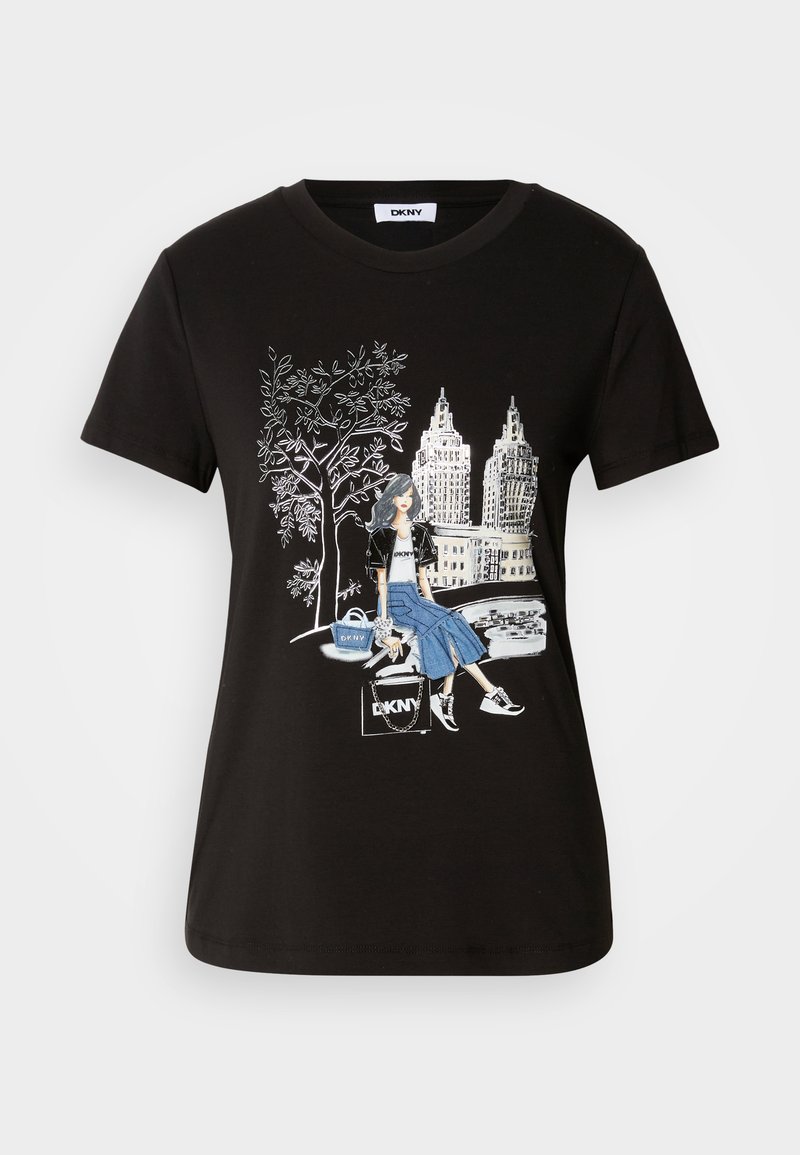 DKNY T-shirt print zwart