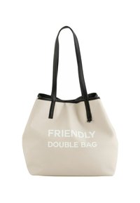 FRIENDLY DOUBLE - Handbag - white black