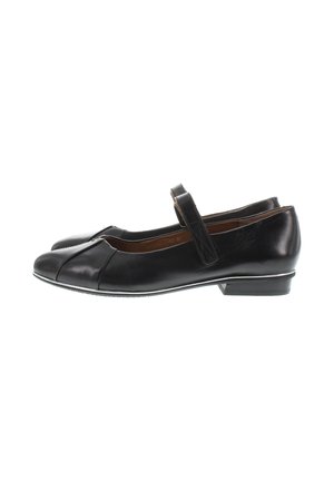 Ankle strap ballet pumps - glove all black