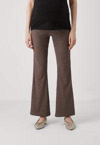 Even&Odd Maternity Hlače - mottled dark brown