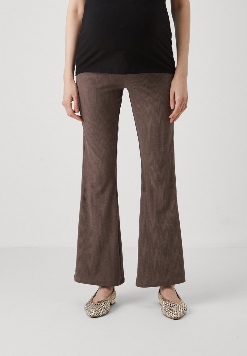 Even&Odd Maternity Hlače - mottled dark brown
