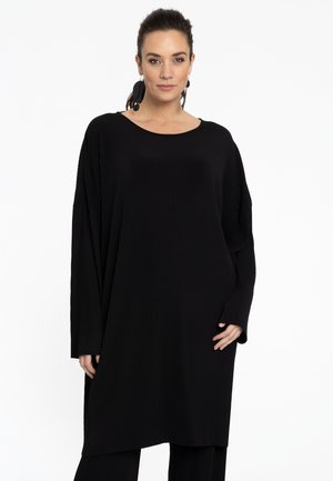 YOEK MIT FALTEN - Tunika - black