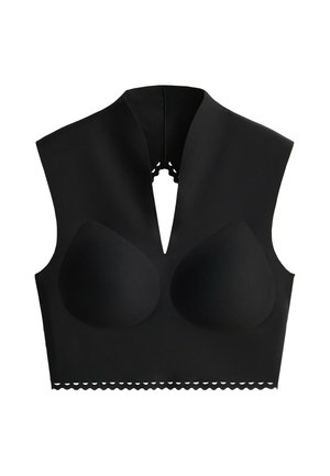 OYSHO, PERFECT-ADAPT WAVE-DETAIL TANK TOP - Blouse - black