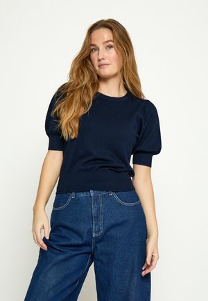 Minus LIVA TEE - T-paita - black iris solid