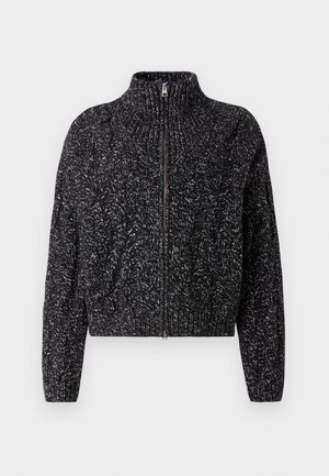 TROYER ZIP CARDIGAN - Kardigán - dark grey melange
