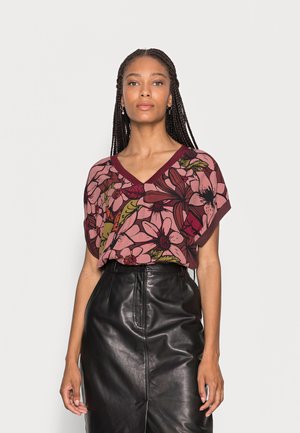 PRINT TEE - Print T-shirt - terracotta