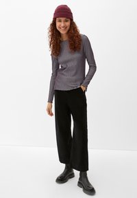 QS Langarmshirt - aubergine