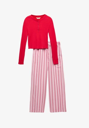 Marks & Spencer, STRIPED SET - Nachtwäsche Set - red mix