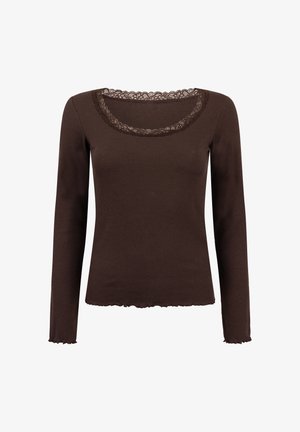 Hunkemöller, HUNKEMÖLLER TOP LACE - Pyjamashirt - brown