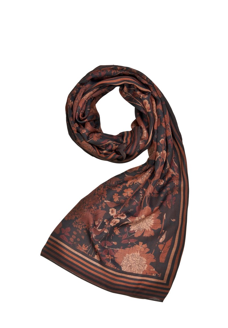 FABLE ENGLAND DECO BLOOM MIDWEIGHT - Scarf - brown - Zalando.co.uk