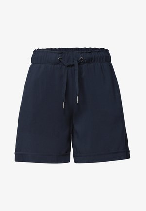 Street One, HIGH-WAIST SHORTS WITH PAPERBAG WAISTBAND - Short - shadowed navy