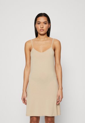 MSCH Copenhagen STRAP DRESS - Džersejové šaty - humus