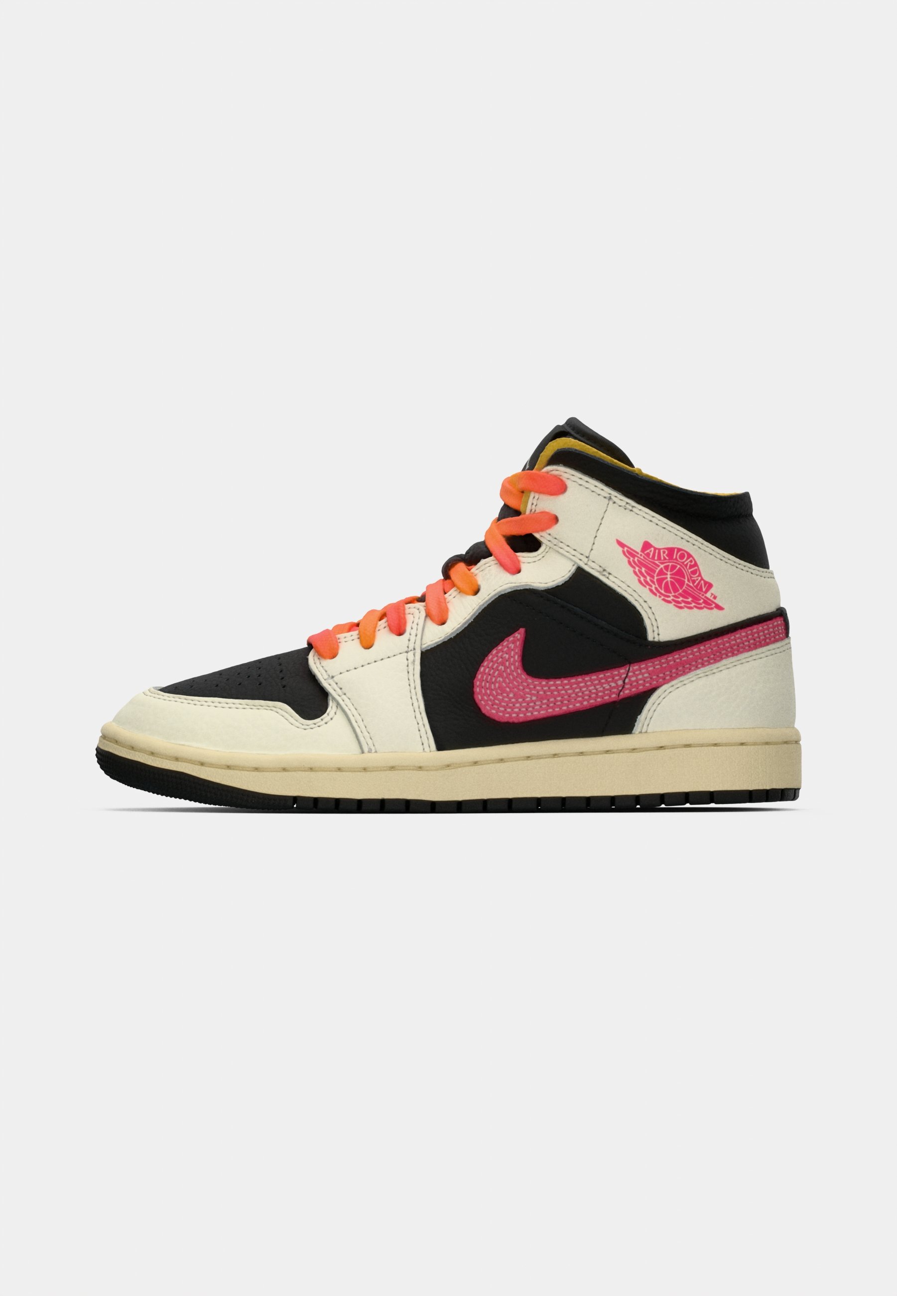 air jordan 1 mid cream and black