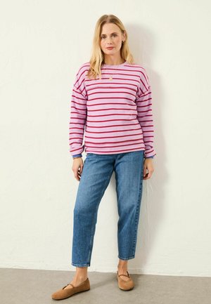 REGULAR FIT - BRETON STRIPE CREW - Strickpullover - lilac purple