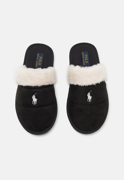 Polo Ralph Lauren KELCIE FLATS - Tofflor & inneskor - black/cream