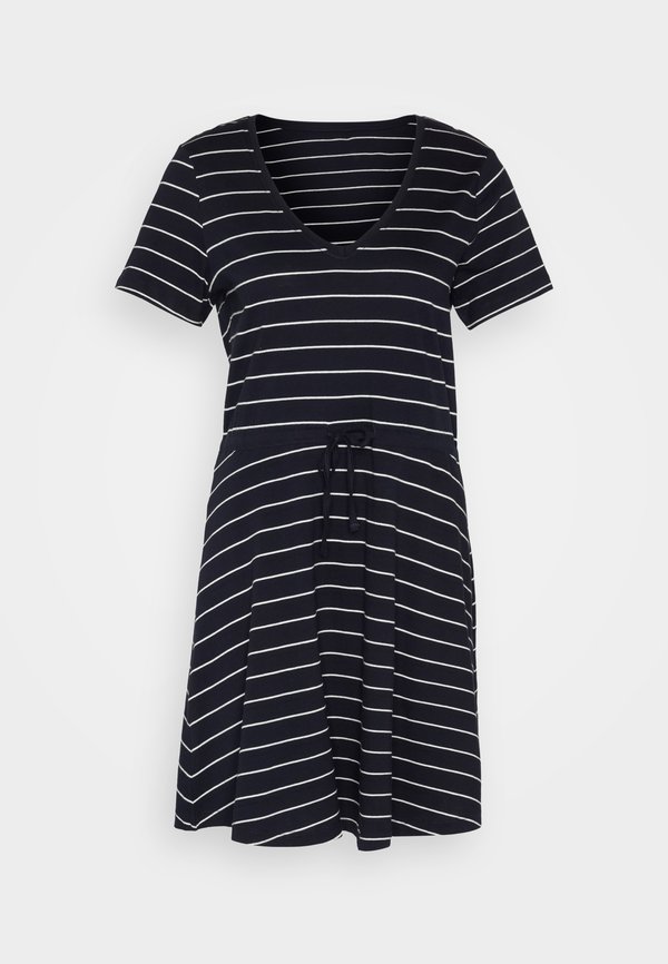 ONLMAY V NECK SHORT DRESS  - Jersey dress - night sky /cloud dancer4