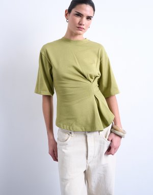 KAMILLA - T-Shirt basic - khaki