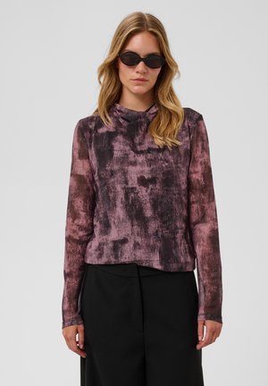 Soaked in Luxury, SLALDORA NALU MOCKNECK TEE - Blouse - huckleberry shadow print