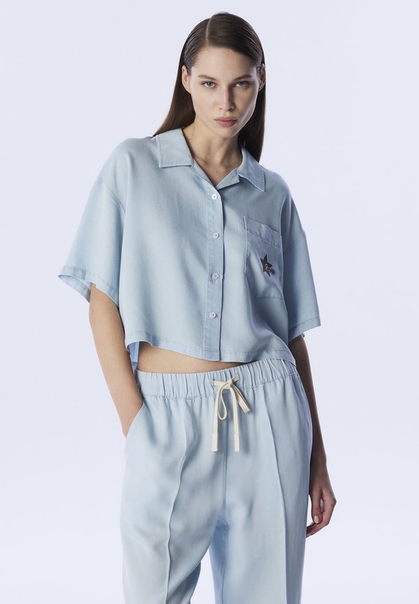 PATCHED DROPPED SHOULDER  - Hemdbluse - indigo