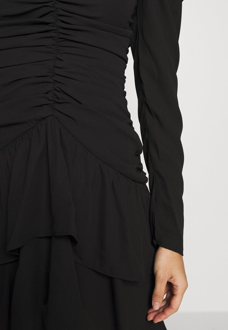 black dress who what wear Backless Bodycon Mini Dress Black