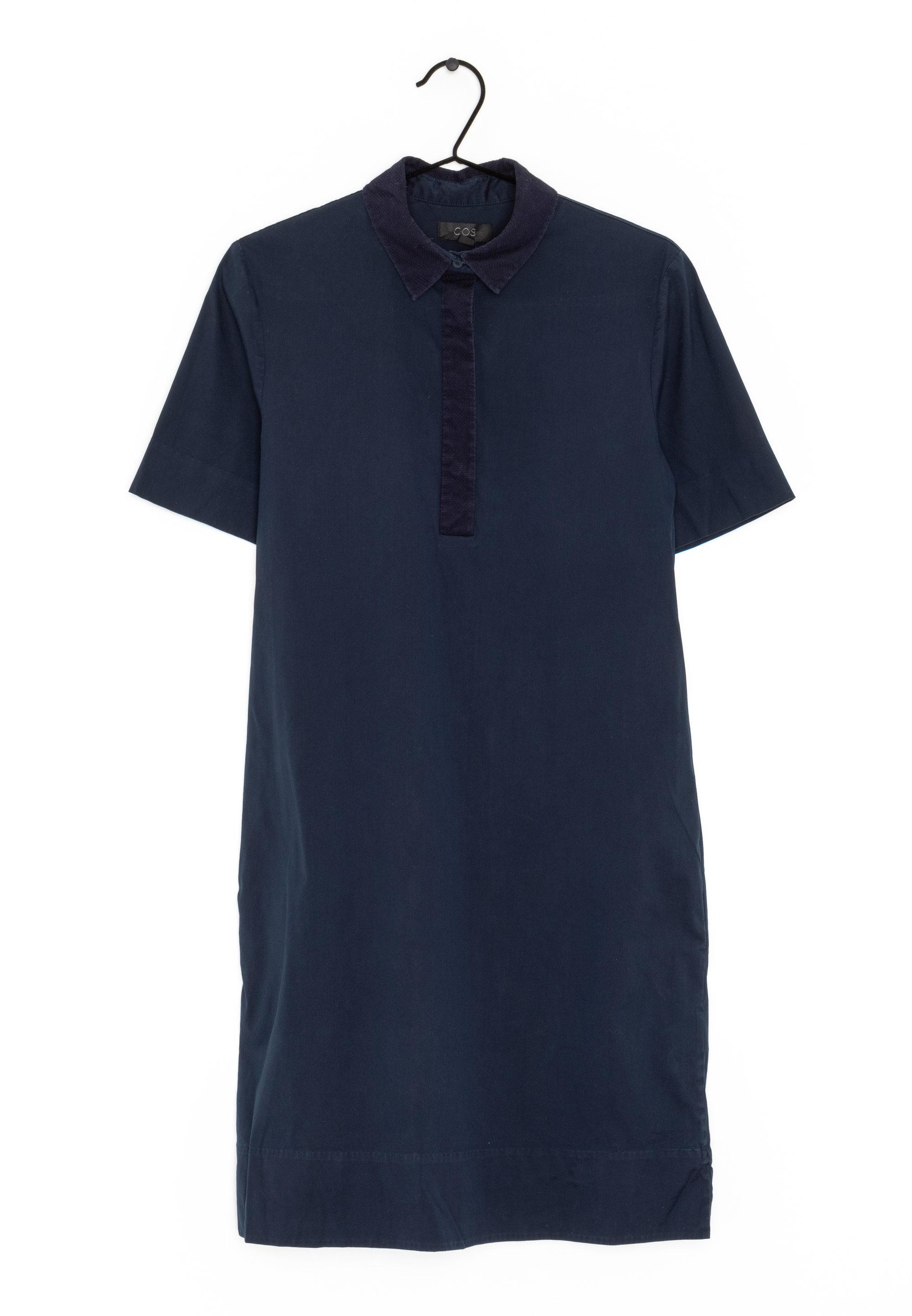 cos shirt dress blue Cos Midi Silk Shirt Dress In Blue