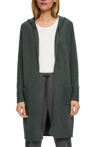 s.Oliver LONG KAPUZE - Cardigan - olivgrün