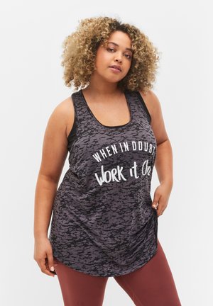 Top - black w. work it out