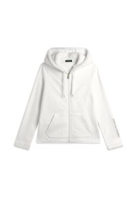 E CHIUSURA ZIP - Felpa con zip - bianco