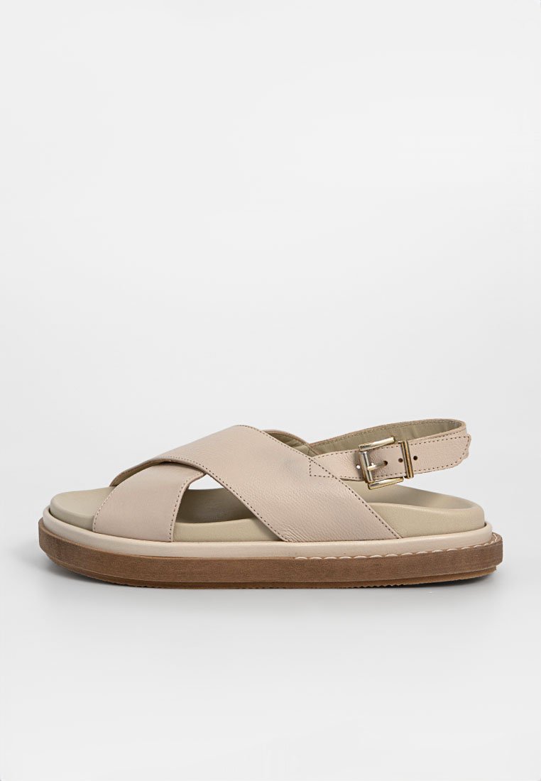ALOHAS Sandalen met plateauzool beige