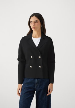ISA DOUBLE BREAST JACKETSWTR - Kardigán - jet black