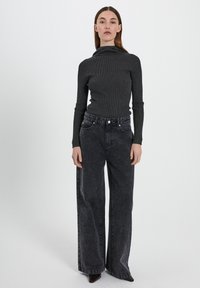 NORR KENZIE WIDE - Traperice opuštenog kroja - black washed