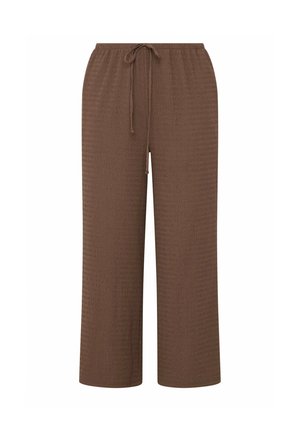 Yours Clothing, WOMEN'S WIDE LEG TROUSERS - Bukser - brown