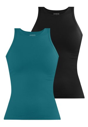 2 PACK - Top - petrol schwarz