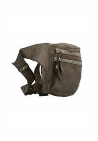 Borsa a tracolla in pelle marrone con due scomparti con zip, superficie testurizzata e una tracolla regolabile per il massimo comfort.