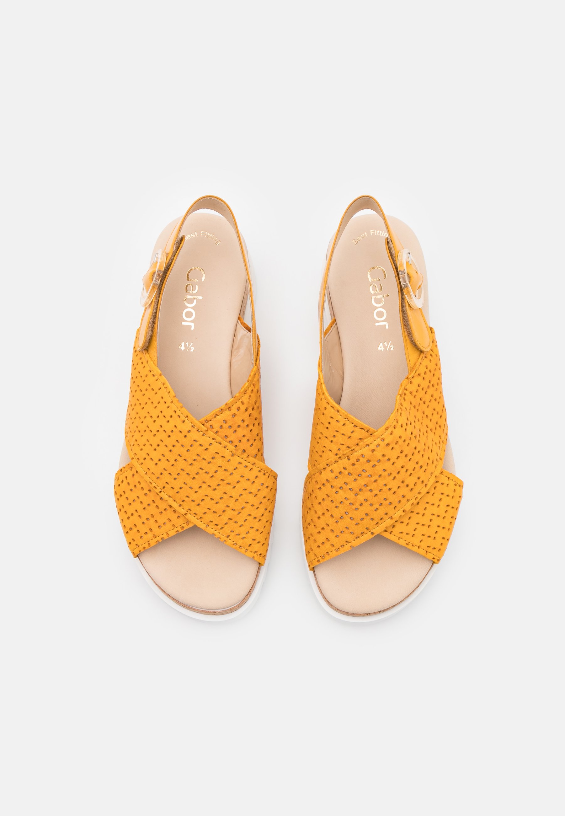 Gabor Sandalen met plateauzool - mango/Oranje - Zalando.nl