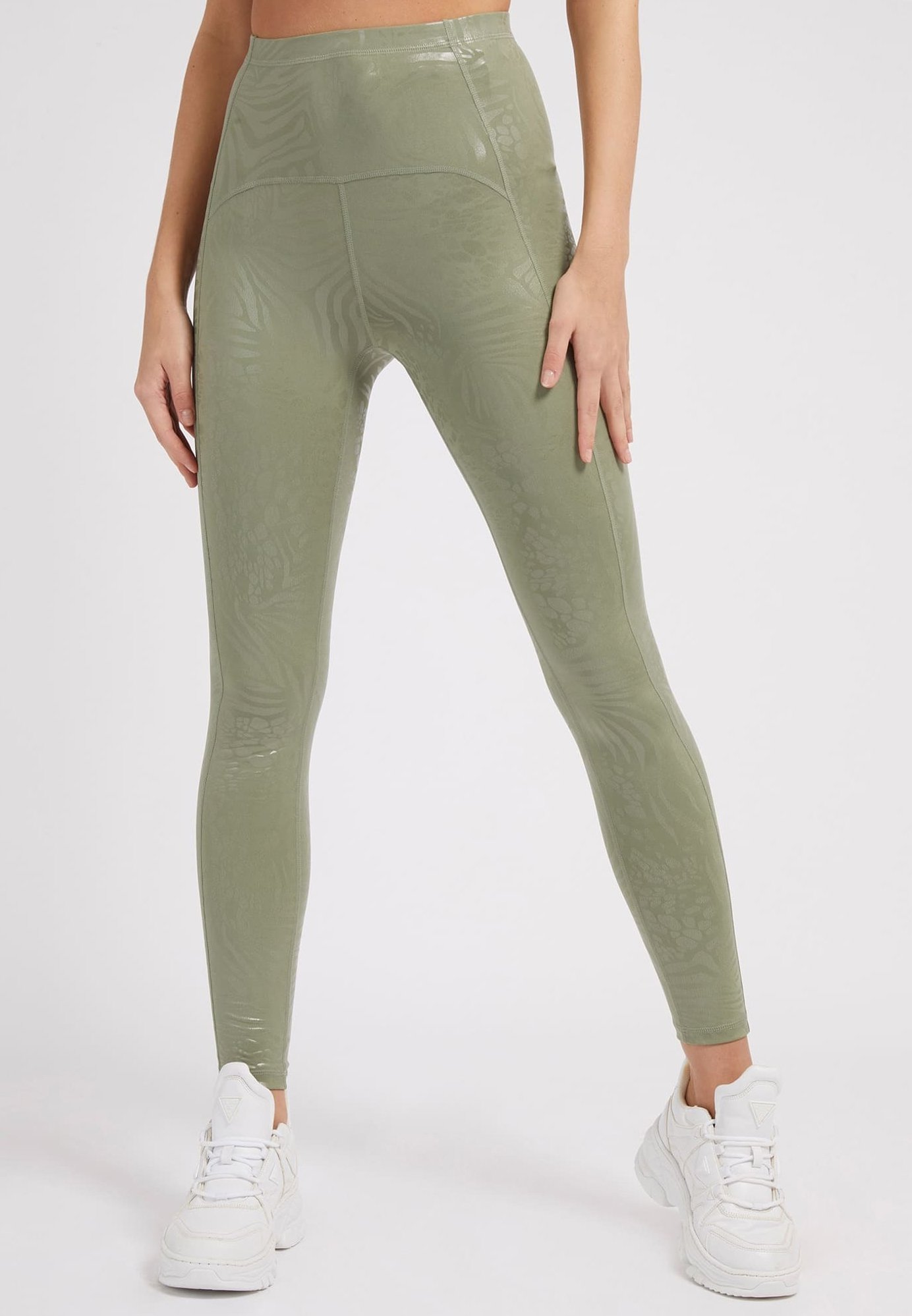 Guess ALLOVER-PRINT - Legging - grün 