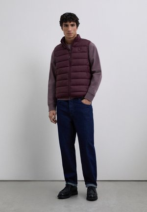 Scalpers NEW TAAD - Waistcoat - burgundy